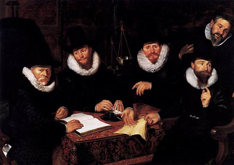 Werner van den Valckert Five Regents of the Groot-Kramergild Norge oil painting art
